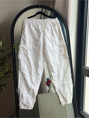 Amazon Women's White and Black Cargos Jumpsuit Romper
